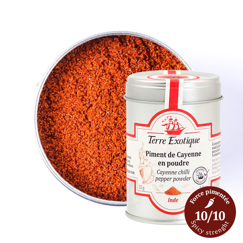 Piment de Cayenne moulu (500g), poudre de poivre de cayenne, 100% naturel,  très piquant, piment de cayenne délicatement séché et moulu, sans additifs  : : Epicerie