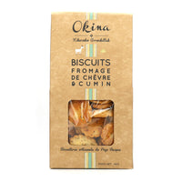 Biscuits salés  -  Fromage de Chèvre et Cumin - OKINA