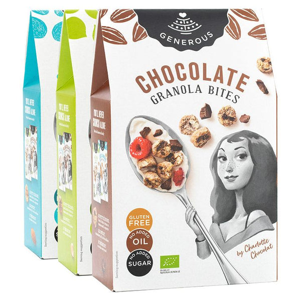 BOUCHÉES DE GRANOLA AUX PÉPITES DE CHOCOLAT  -  GENEROUS