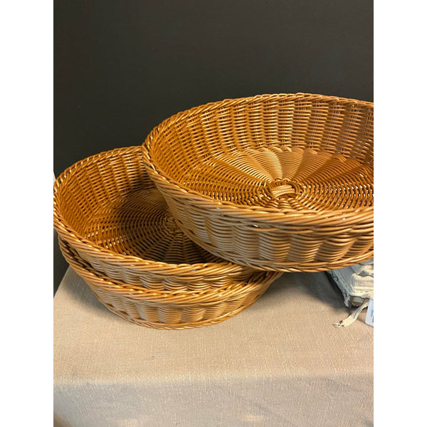 Panier rond tressage en plastique