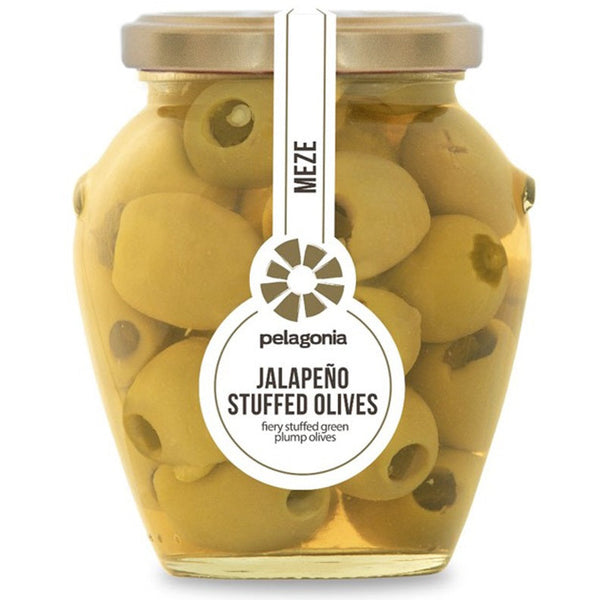 olives vertes aux piments jalapeño 300g PELAGONIA