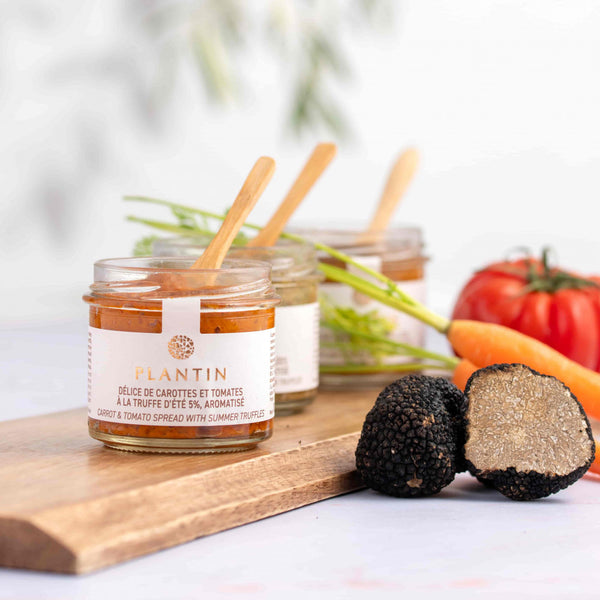 Délice de carottes et de tomates à la truffe d'été 5%, aromatisé -   PLANTIN