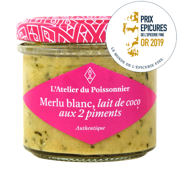 Rillettes de merlu blanc, lait de coco, aux 2 piments - l'Atelier du Poissonnier